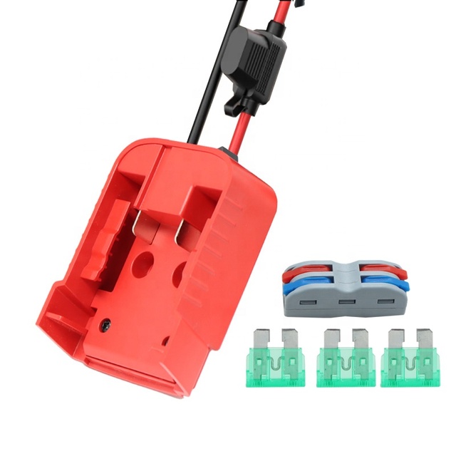 30 Amp 12AWG Power Wheel Battery Adapter Battery M18 Lithium Ion 2 Pin Plug With Fuse Adapter