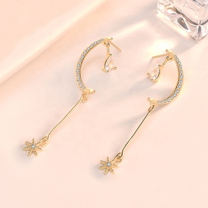<span class=keywords><strong>Orecchini</strong></span> pendenti lunghi EL19 stella luna per donne di tutti i giorni per la <span class=keywords><strong>festa</strong></span> <span class=keywords><strong>della</strong></span> <span class=keywords><strong>mamma</strong></span> per il compleanno celesti gioielli Anti allergia <span class=keywords><strong>orecchini</strong></span> - Product Image 4