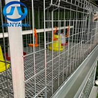 Cage à poulets de chair en acier galvanisé de type H, 4 niveaux, pour 60 à 80 poulets, pour ferme avicole et usine