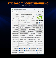 Carte graphique de bureau GeForce RTX 5060 Ti 16G avec interface PCI Express et ventilateur de refroidissement, nouvelle carte graphique