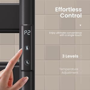 Không gian nhôm treo tường phòng tắm khăn ấm/điện khăn khô Rack với bộ đếm thời gian và kiểm soát nhiệt độ - Product Image 6