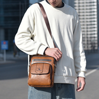 Sac à bandoulière grande capacité, sac à main rétro décontracté, ultra léger, antivol, sac messager tendance pour homme
