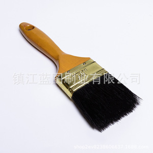 Pinceaux plats à poils de porc, manche en bois, 12-20 mm, origine Zhenjiang, pour peinture et nettoyage LT6422E - Product Image 4