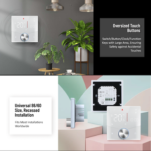 DFL-009เทอร์โมสตัท WiFi อัจฉริยะดีไซน์ดิจิตอลสมัยใหม่ตัวควบคุมอุณหภูมิ<span class=keywords><strong>220V</strong></span> สำหรับการทำน้ำร้อนใต้พื้นในบ้าน - Product Image 2