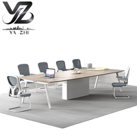 Ensemble de table et chaises de conférence Yazhi en bambou, style moderne et simple, pour grandes salles de réunion, usage bureautique, combinaison libre, caractéristiques détachables