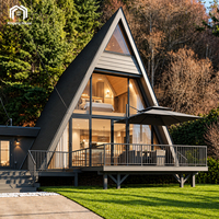 Maison modulaire préfabriquée de luxe, maisonnette modulaire préfabriquée, maison triangulaire à 2 étages, cabane mobile pour Airbnb, hôtel de villégiature