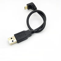 Kabel Data pasokan langsung pabrik grosir pengisian cepat 2m USB 3.0 Am ke bawah 90 derajat kabel Tipe c