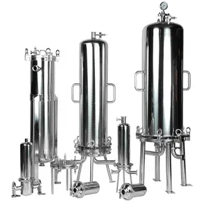 Rvs Ss Multi Bag Cartridge Lenticulaire Magnetische Gas Stoom Bier Ss316 Duplex Vessel Tri Clamp Sanitaire Filter Behuizing