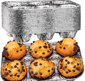 Klein Formaat Foliebekers Fabrikant Aluminiumfolie Recyclebaar Materiaal Aluminium Ronde Ramekin Mini Muffin Cake Cup