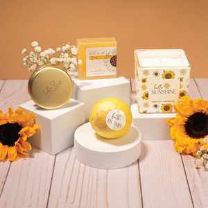 Beautiful Sunflower Theme Handmade Exquisite Ladies <b>Gift</b> Set 16oz Glass Bottle Birthday <b>Gift</b> Basket Personalized Perfect Present - Product Image 2