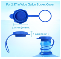 Bouchons de bidon d'eau de 3 et 5 gallons, bouchons de remplacement réutilisables améliorés, couvercles anti-déversement pour bouteille d'eau de 55 mm