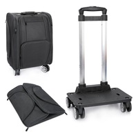 Valise de rangement à roulettes personnalisée avec fermeture éclair pour maquillage, nail art, tatouage et coiffure