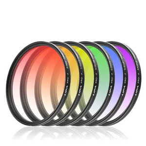 Filtres FX spéciaux personnalisés 49-82mm, filtres FX à dégradé de couleur pour filtre d'objectif d'appareil photo
