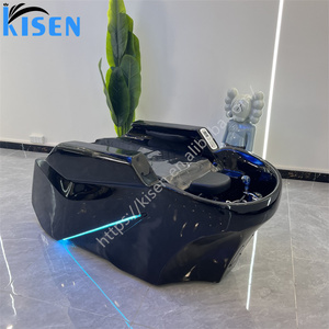 Fauteuil de massage électrique de luxe Kisen pour salon de coiffure et spa, avec table de lavage et vapeur pour thérapie capillaire - Product Image 3