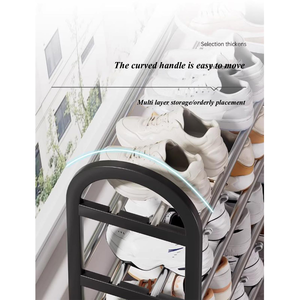 New Multifunctional Shoe Rack Metal Multi-layer Storage Rack Simple Vertical Display Home Storage Shoe Rack - Product Image 5