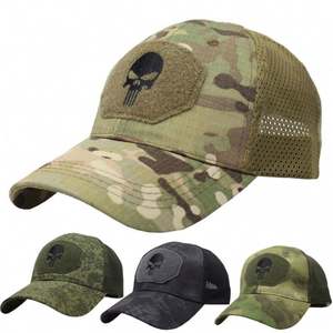 Venta al por mayor de fábrica 6 paneles Gorras sin estructura bordado personalizado Camo gorras de béisbol con su logotipo - Product Image 4