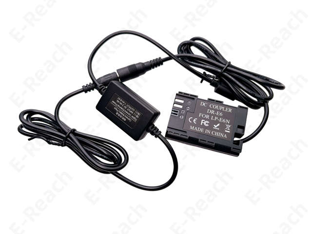 Hot Sales USB DR-E6 for LP-E6N Dummy Battery Adapter Camera Charger for Canon EOS 6D 7D 70D 90D 5D Mark