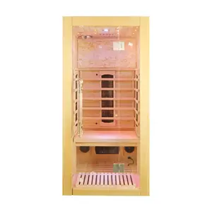 Luxury 1 Single Person Sauna Cabin Finish Far Infrared Steam Indoor Sauna Room