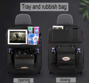 Organizer per sedile posteriore auto pieghevole in pelle sintetica Premium vassoio da tavolo Organizer per auto categoria di prodotto - Product Image 2
