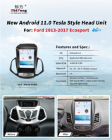 Android 13 Tesla pantalla coche reproductor Multimedia Radio navegación GPS para Ford Ecosport 2013-2017 8 + 128GB 4G Bluetooth