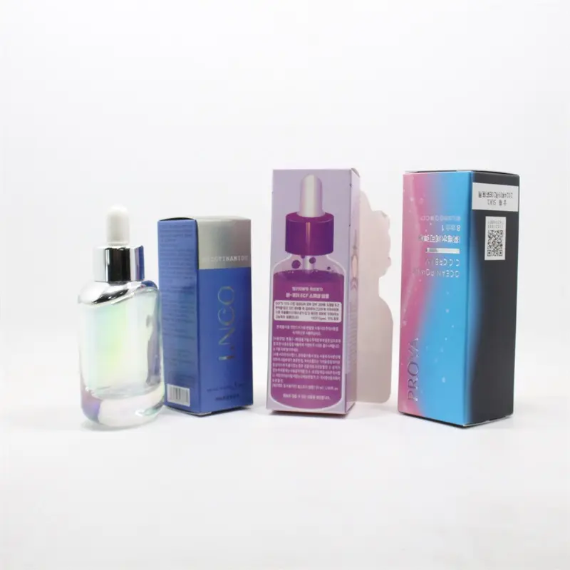 Scatole di bottiglie di carta per stampa personalizzata con Design multiplo scatola per la lozione di siero per il viso confezione per la cura della pelle
