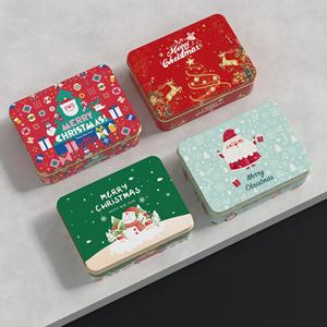 Boîte en fer blanc rectangulaire luxueuse pour cartes à jouer à dessert Chewing-gum Cookies Sandwiches Boîte en fer blanc rectangulaire pour Noël - Product Image 4