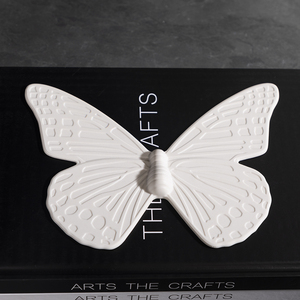 Merlin Living, mariposa de cerámica moderna, decoración de escritorio, accesorio dorado multicolor para el hogar, diseño Art <span class=keywords><strong>Deco</strong></span> para sala de estar - Product Image 4