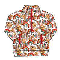 Vestes à Capuche pour Petits Garçons et Filles Motif Personnalisé Col Demi-Zip & Poches à Fermeture Éclair Vêtements Extérieurs à la Mode pour Tout-Petits et Jeunes