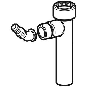 Connecteur droit blanc de machine à laver du DM 40 avec le dispositif terminal de drainage - Product Image 3