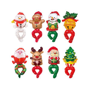 नए क्रिसमस ब्रेसलेट बैलून सटा क्लॉस पुनर्जन्म वाली कलाई पार्टी सजावट वातावरण एल्यूमीनियम फिल्म बैलून - Product Image 1