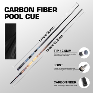 YFEN High Quality Carbon Fiber Pool Cue 11.8mm/12.5mm Low Deflection Lightweight Professional Pool Cue with Case - Product Image 5