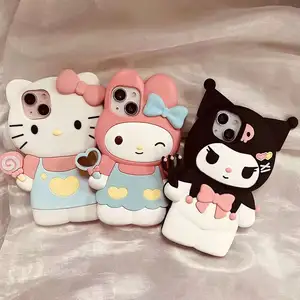 Popular 3D cartoon cute for iPhone 12 pro max phone case for Apple 13 pro/11 silicone xs max Melody Kitty