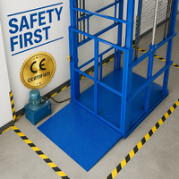 Plateforme élévatrice hydraulique murale à faible coût pour marchandises, capacité 1-5 tonnes, élévateur de fret électrique vertical pour entrepôt