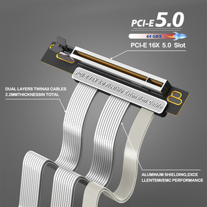 High Speed PCI-E 5.0 X16 90 graden verticale installatie GPU-uitbreidingskabel voor desktop, op voorraad - Product Image 2