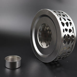 Réchaud à thé en acier inoxydable brossé avec support pour bougie chauffe-plat, réchaud à thé en acier inoxydable, réchaud à café - Product Image 6