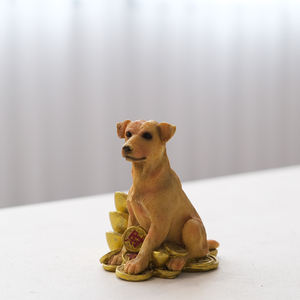 新工場カスタム樹脂猫犬動物庭装飾樹脂犬彫刻カスタムポリレジン大型動物グラスファイバー像 - Product Image 1