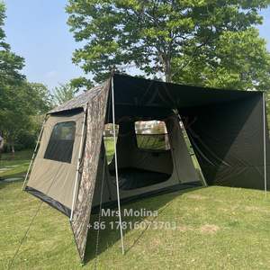 Low Price High-End Cotton Canvas <b>Tent</b> with Aluminum Automatic Frame Multi-Functional Screen <b>Canopy</b> with Black Coating <b>Tent</b> - Product Image 5