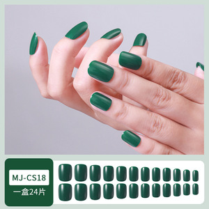 Short Press on Square <b>Nails</b> Full Cover French Fake <b>Nails</b> Supplies Press on False <b>Nail</b> <b>Set</b> Soft <b>Gel</b> Solid Private Label 24pcs ABS - Product Image 6