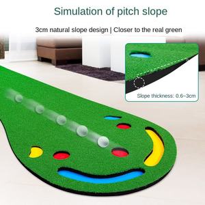 <span class=keywords><strong>Mini</strong></span> tapis de putting d'<span class=keywords><strong>intérieur</strong></span> portable avec gazon artificiel pour l'entraînement au swing à la maison ou au bureau - Product Image 4