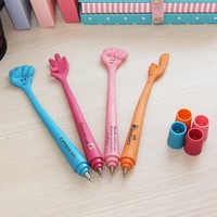Stylo Bille Créatif à Doigt, Dessin Animé Mignon, Papeterie Éducative, Pointe de 0,5 mm, Haute Qualité, Colle Souple, Pliable
