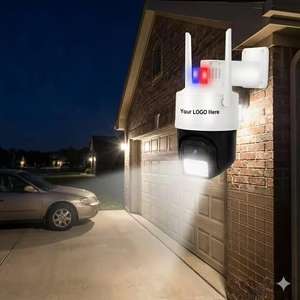 كاميرا شبكة لاسلكية خارجية مع خاصية واي فاي وIP66 وكشف الحركة، كاميرا PTZ لاسلكية 2.4 جيجاهرتز مع رؤية ليلية، كاميرا أمان منزلية مع وظيفة التحريك والإمالة - Product Image 2