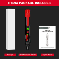 Detector de Fugas de Gas Portátil de Alta Precisión Habotest HT59A con Pantalla LED, Alarma Sonora Automática, Alerta de Batería Baja, Monóxido de Carbono