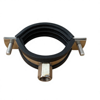 Collier de serrage rembourré de haute qualité avec revêtement en caoutchouc, support de suspension réglable en acier pour tuyaux et flexibles, tailles personnalisables en pouces