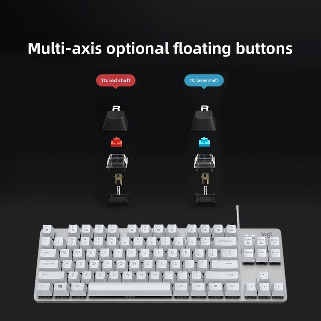 For K835TKL Full Size Wired Mechanical Laptop Keyboard 84 Key Non-Backlit TKL Gaming Office Home Programmable Private Mold