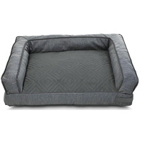 Canapé-lit classique pour chiens et chats, lit pour animaux de compagnie en lin respirant pour l'été, mousse orthopédique, livraison directe d'usine, carton