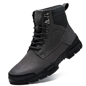 Top qualité fait à la main <span class=keywords><strong>chaussures</strong></span> hautes bottes bottes d'hiver avec fourrure véritable cuir de vache hommes <span class=keywords><strong>chaussures</strong></span> de mode réchauffe bottines <span class=keywords><strong>chaussures</strong></span> de neige - Product Image 1