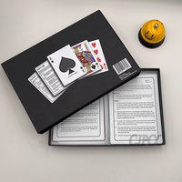 Özel kart oyunu büyük boy oyun kartları kutu baskı ile büyük Poker kart oyunu
