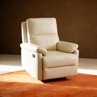 Fauteuil inclinable manuel en cuir rembourré, confort ergonomique, pour cinéma maison, mobilier de salon individuel, garantie 5 ans