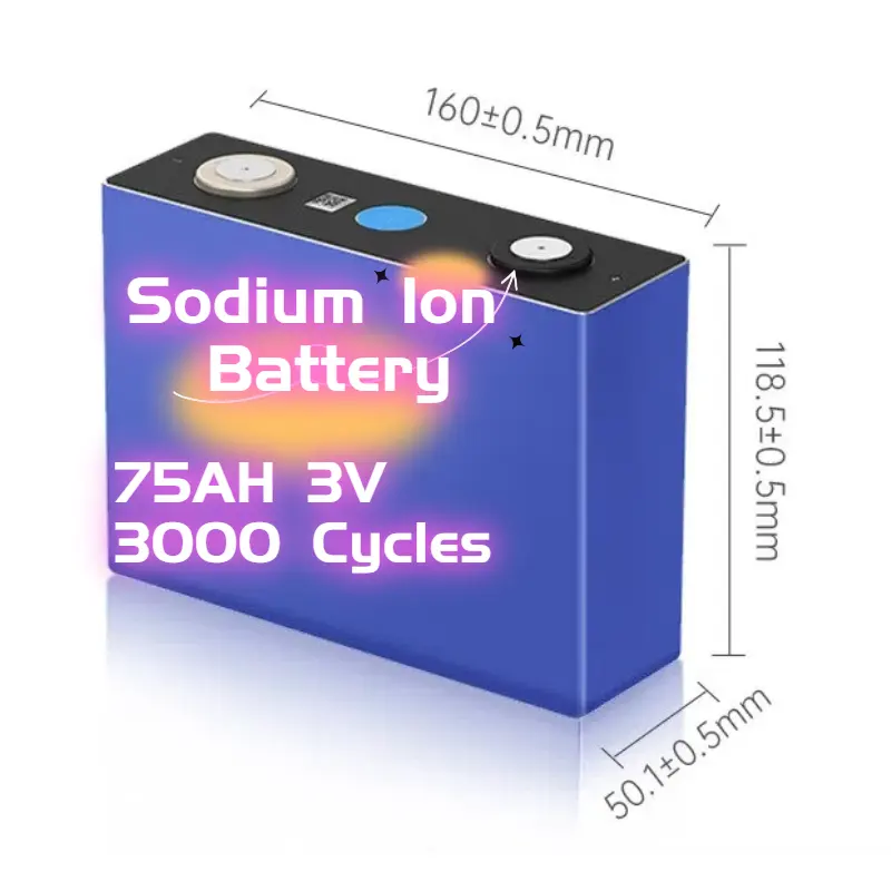 Na-Ionen-Batterie 50160118 zum Verkauf 3 V 75 Ah Natrium-Ionen-Batterie mit 3000 Mal Zyklen Natrium-Ionen-Batterie Solaire 75 Ah SIB