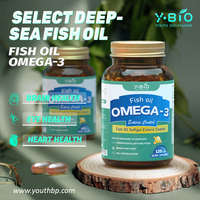 Huile de poisson Omega 3 EPA DHA 1000mg sans MOQ, soutien cardiaque sain, complément Omega 3, gélules d'huile de poisson, 120 gélules molles